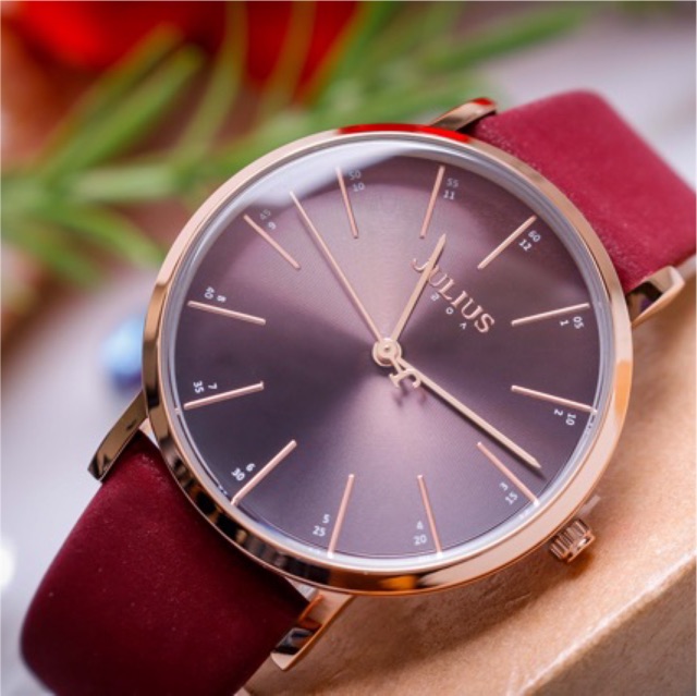 Đồng Hồ Nữ JA-1161C Julius Hàn Quốc Dây Da