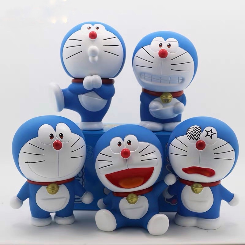 Set 22 mô hình mèo ú Doraemon đa sắc thái