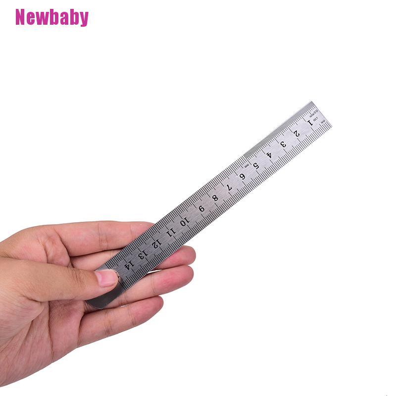 1 Thước Đo Hai Mặt 15cm Bằng Kim Loại Chuyên Dụng