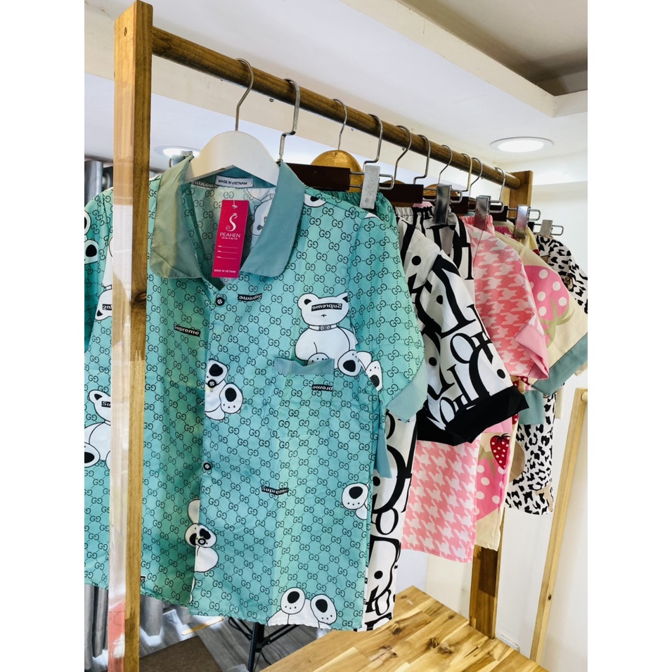 Bộ đồ ngủ Pijama cổ sen ngắn tay quần đùi. Bộ Đồ mặc nhà nhiều kiểu dáng dễ thương. hàng đẹp