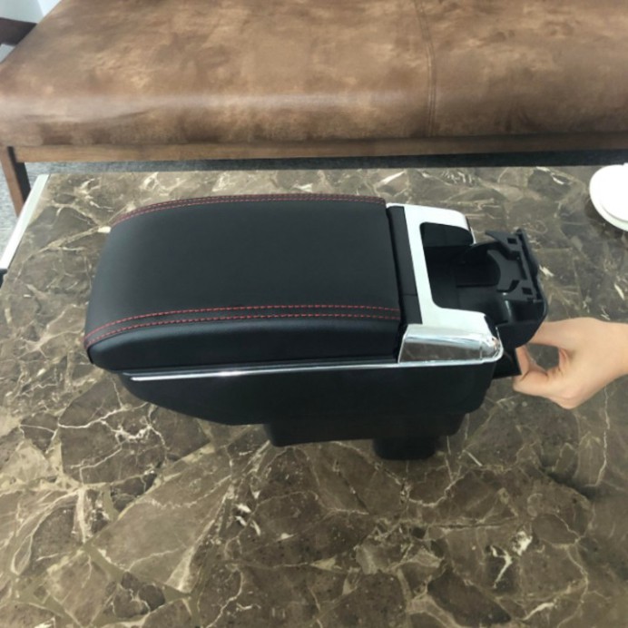 Sản Phẩm Hộp tỳ tay ô tô, xe hơi cao cấp DUSB-SZK tích hợp 7 cổng USB dùng cho xe Suzuki Swift: Màu Đen và Be .