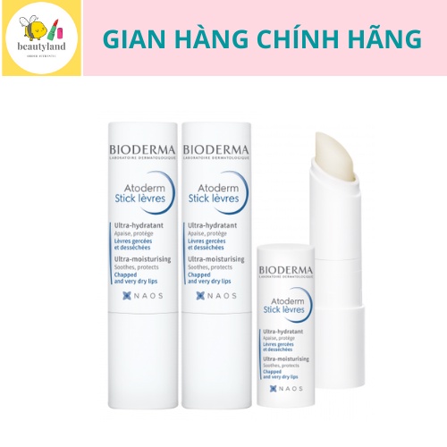 Set 3 son dưỡng Bioderma Atoderm Levres 4g Pháp