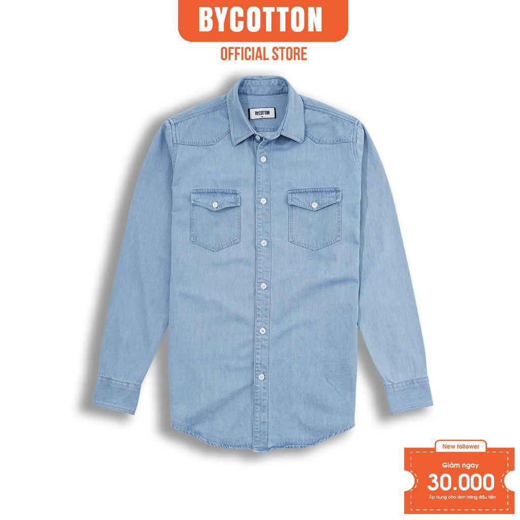 Áo Sơ Mi Nam Cao Cấp Trơn Denim Mix Shirt BY COTTON