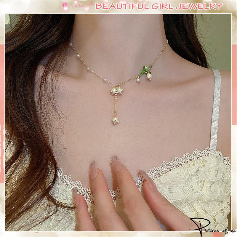 Vòng cổ Mặt Hình Hoa Lily Thanh Lịch Thời Trang Cho Nữ