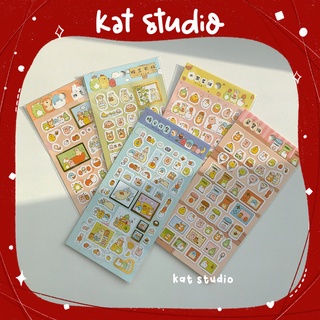 Sticker nhãn dán con vật nhỏ dễ thương thích hợp trang trí sổ tay mini, nhật kí, ốp điện thoại, top loader | kat studio