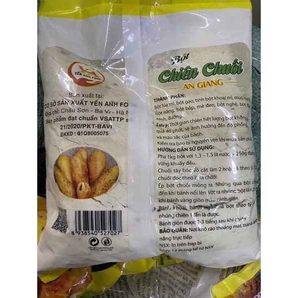 Bột chiên bánh chuối trộn sẵn đóng gói 500g