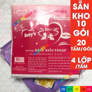 Bộ miếng lót phân su baby hiền trang 4 lớp 10 gói
