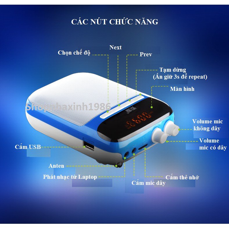 Loa trợ giảng không dây cài áo Sony Ericsson S5