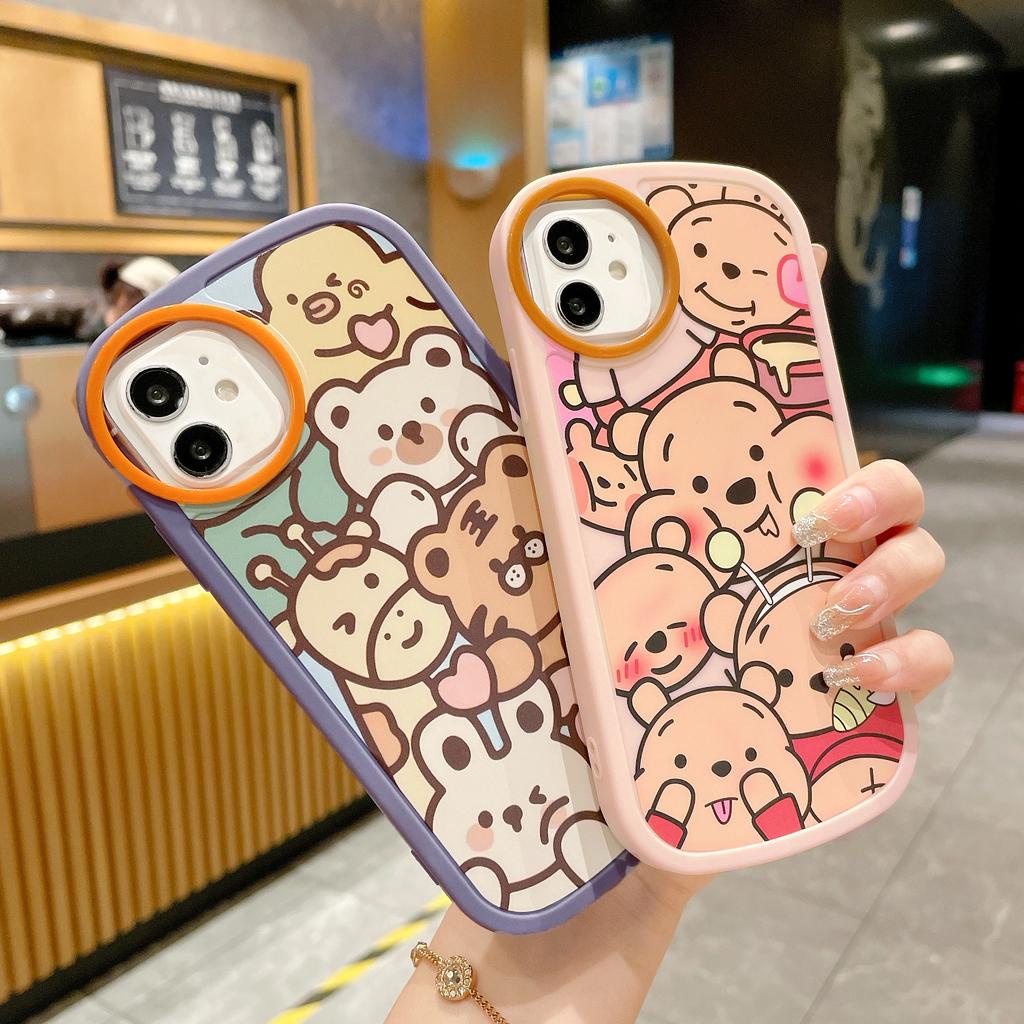 Ốp Điện Thoại Dẻo Họa Tiết Winnie the Pooh Dễ Thương Cho IPhone 13Promax 12 11 7Plus X Xs Max XR