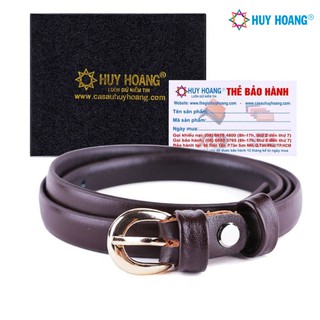 Thắt lưng nữ da thật Huy Hoàng cỡ nhỏ màu nâu-LS5112