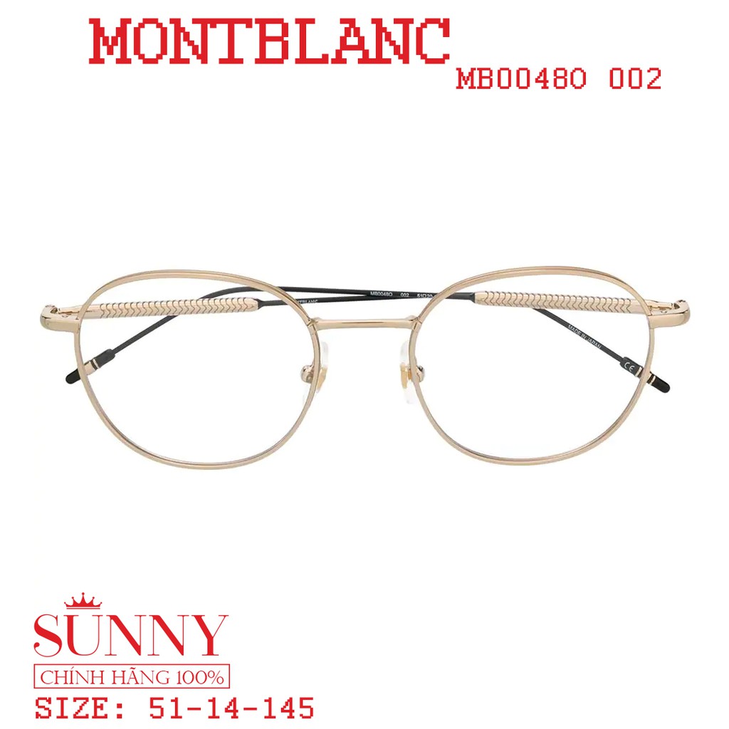 Gọng kính Montblanc MB0048O chính hãng, bảo hành toàn quốc
