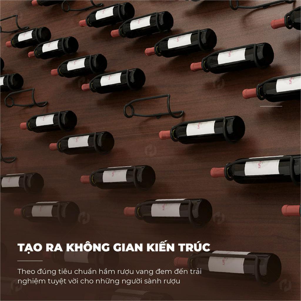 Giá Treo Chai Rượu Vang Trưng Bày | Kệ Rượu Treo Tường ( Đã Bao Gồm Ốc Vít, Nở Bắt Tường )