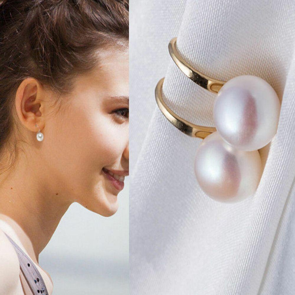 ROWANS 1 Đôi Bông Tai Đính Đá Kiểu Dáng Đơn Giản
