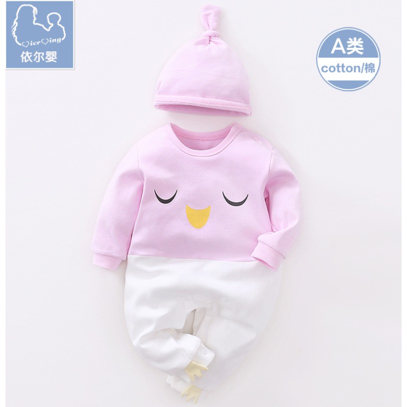 Bodysuit Sleepy Sơ Sinh Bé Trai Bé Gái Kèm Nón T28