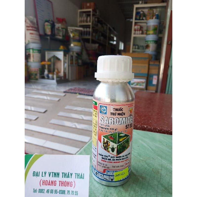 Thuốc trừ nhện SAROMITE - 250ml- đặc trị nhện đỏ, nhện gié, nhện lông nhung,bộ phấn...