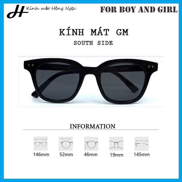 Kính mát nam/nữ GM South Side hàng đẹp hottrend 2022, phù hợp hầu hết các khuôn mặt [VR]