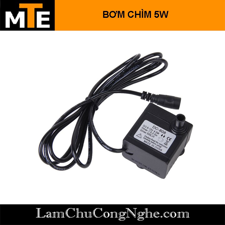 Bơm chìm mini 6-12V 4-5W DC-808 bơm tiểu cảnh, bể cá, điều hòa nước