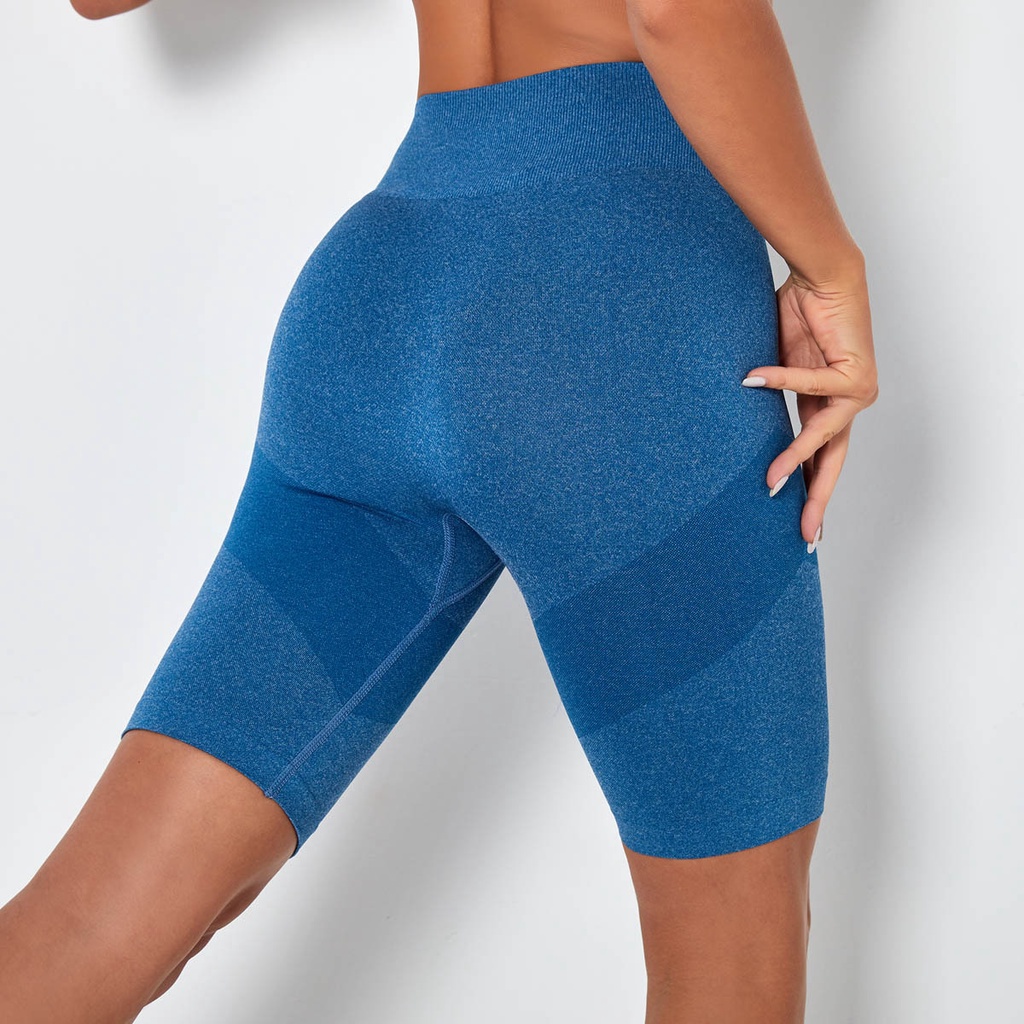 ( 6 màu ) Thời trang dệt kim Quần Short Nữ Tập Gym Yoga Nâng Mông Thiết kế liền mạch thể thao Mảnh mai 9183