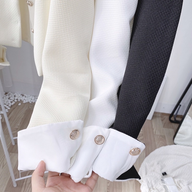 Áo Khoác Dạ 4 Màu Tay Sơ Mi Hàng 2 Lớp Lót Lụa Có Đệm Vai Mặc Noel - Tết