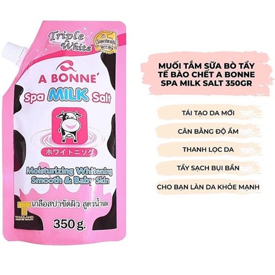 Muối Tắm Sữa Bò Tẩy Tế Bào Chết A Bonne Spa Milk Salt Thái Lan 350gr