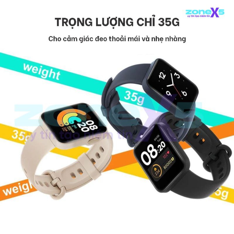 Đồng hồ thông minh Xiaomi Mi Watch Lite - GPS/Bluetooth 5.1/5 ATM