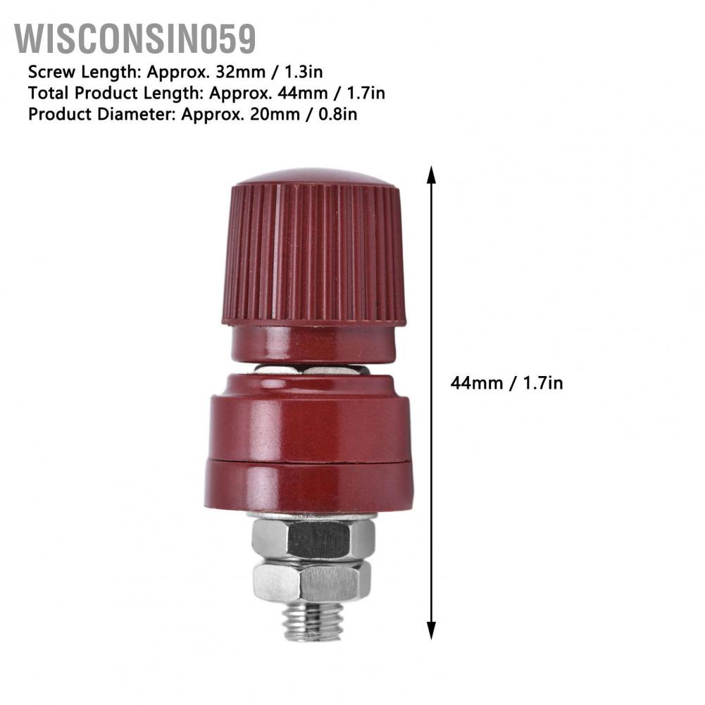 Wisconsin059 10Pcs Binding Post M6 Thread Brass Nickel Plated Welding Terminal Stud Connector 0‑380V