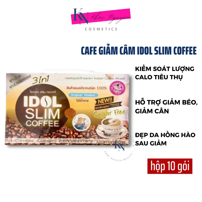 Cà phê Idol Slim+ giảm cân, giảm mỡ cấp tốc an toàn và hiệu quả 1 hộp 10 gói