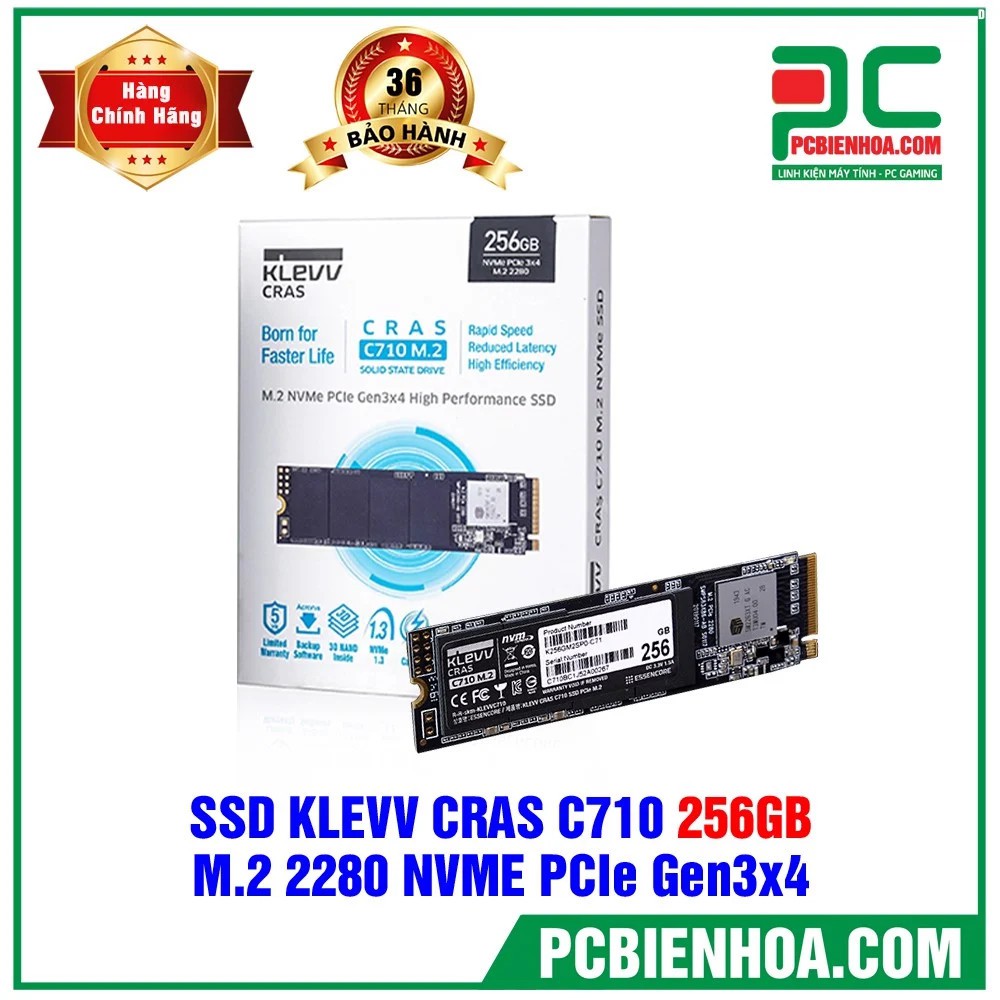 SSD KLEVV CRAS C710 256GB M.2 2280 NVME PCIE GEN3X4 | BigBuy360 - bigbuy360.vn