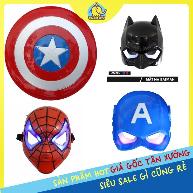 Mặt nạ và Khiên chiến đấu đội trưởng Mỹ captain america dùng pin, có âm thanh, ánh sáng