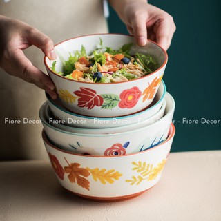 Tô sứ ăn mì , bát ô tô bằng sứ phong cách hàn quốc Fiore
