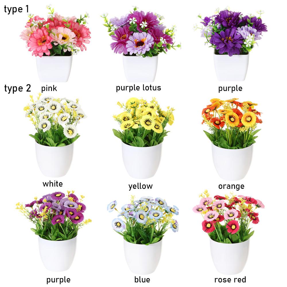 KUNHEV Chậu Hoa Mẫu Đơn Nhân Tạo Màu Sắc Tươi Sáng Để Bàn Trang Trí