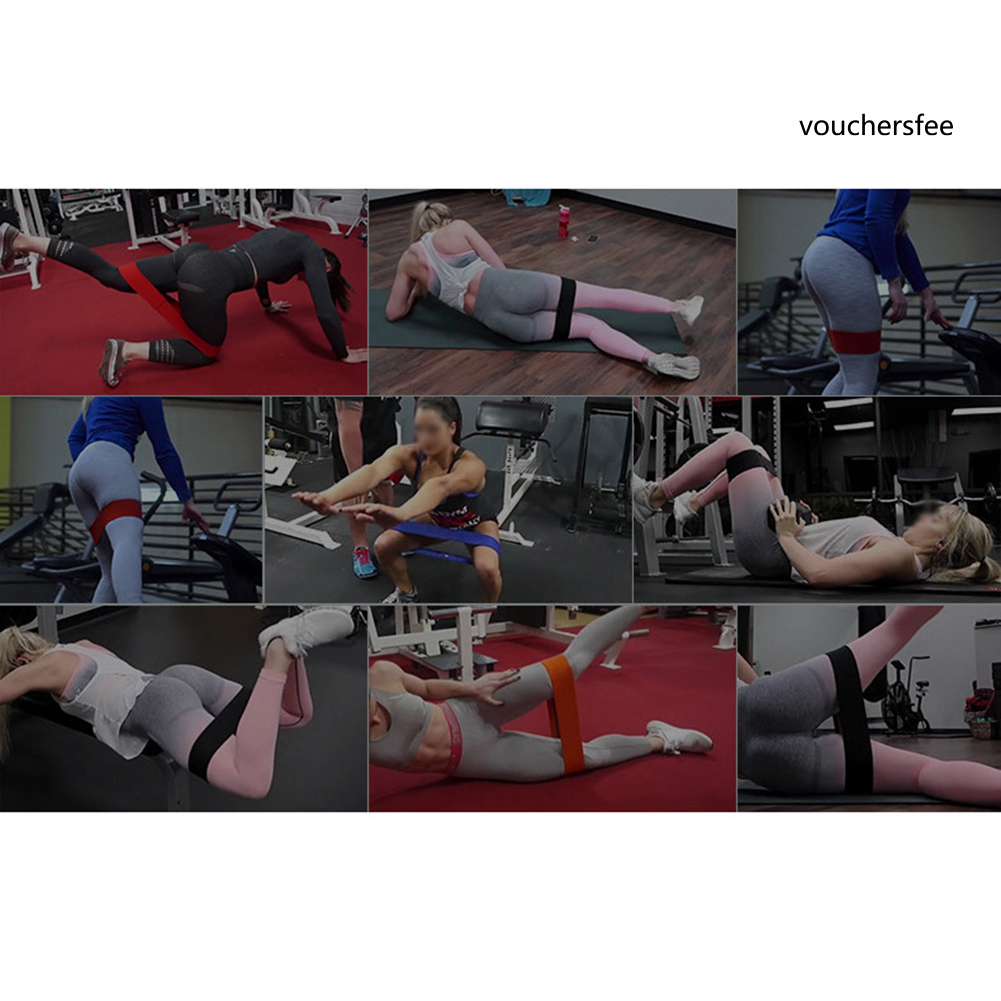 [VOU] Cotton Gym Home Body Shaping Fitness Yoga Hip Leg Circle Elastic Resistance Band