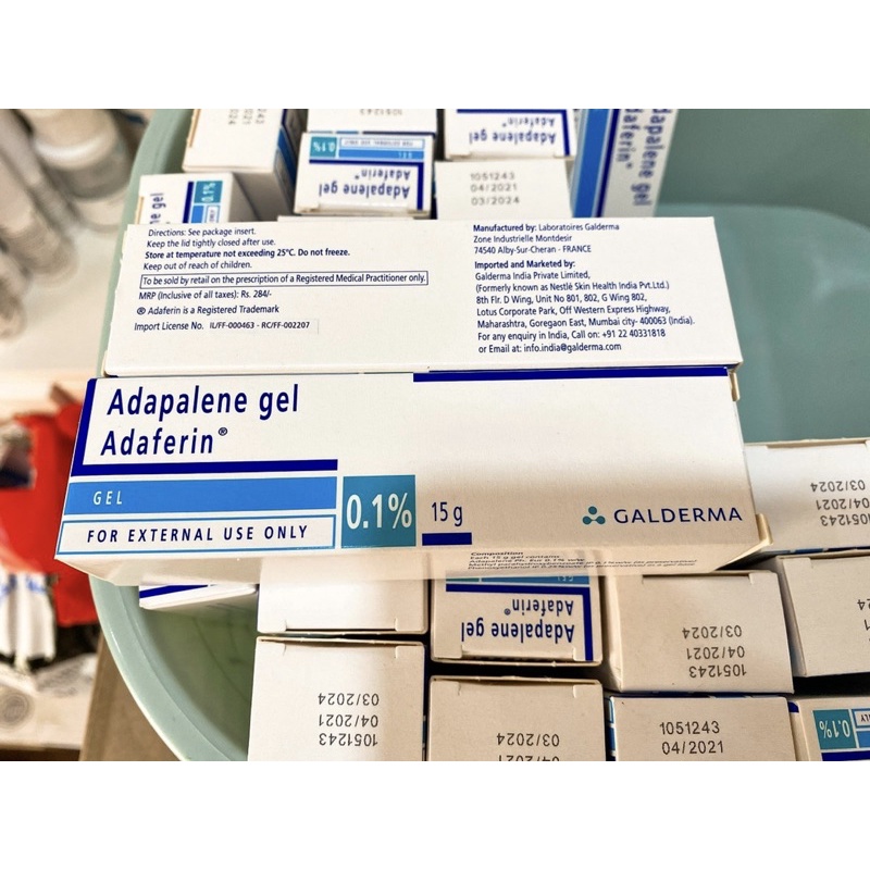 Gel ADAFERIN Giảm Mụn Ẩn, Mụn Trứng Cá Chứa Apadalene 0,1% 15g