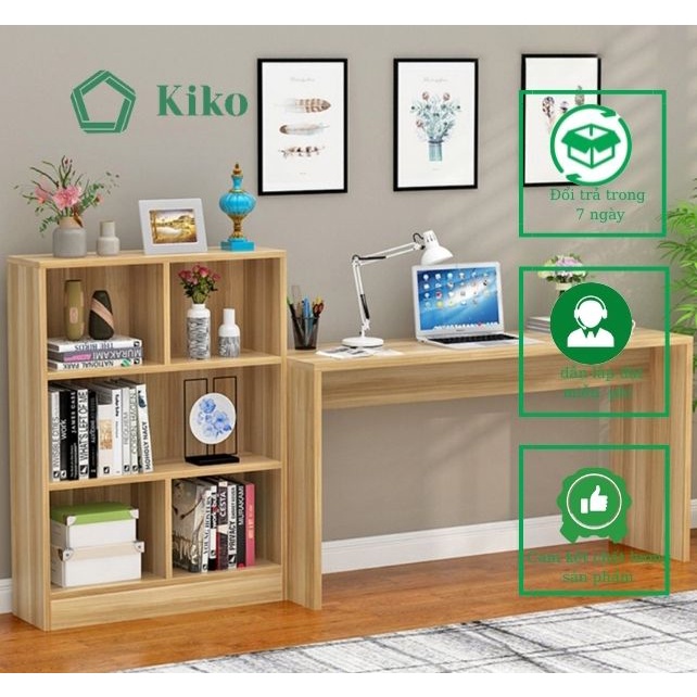 Bàn Làm Việc,Bàn Máy Tính Kết Hợp Kệ Để Sách Gỗ MDF 15mm chống Mọt Đa Năng KIKO - MT 1020