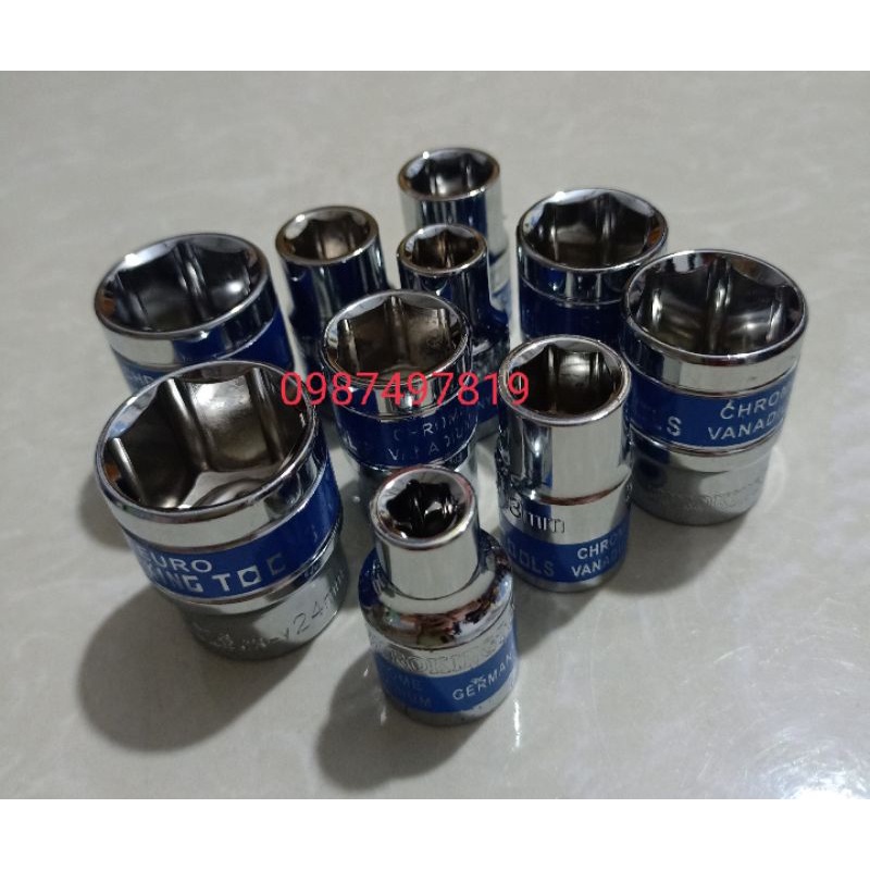 Combo Cần Siết Tự Động 72 Răng KAPUSI Và 10 Đầu Tuýp 1/2 Đủ Màu Nhiều Hiệu Loại 1 Siêu Bền