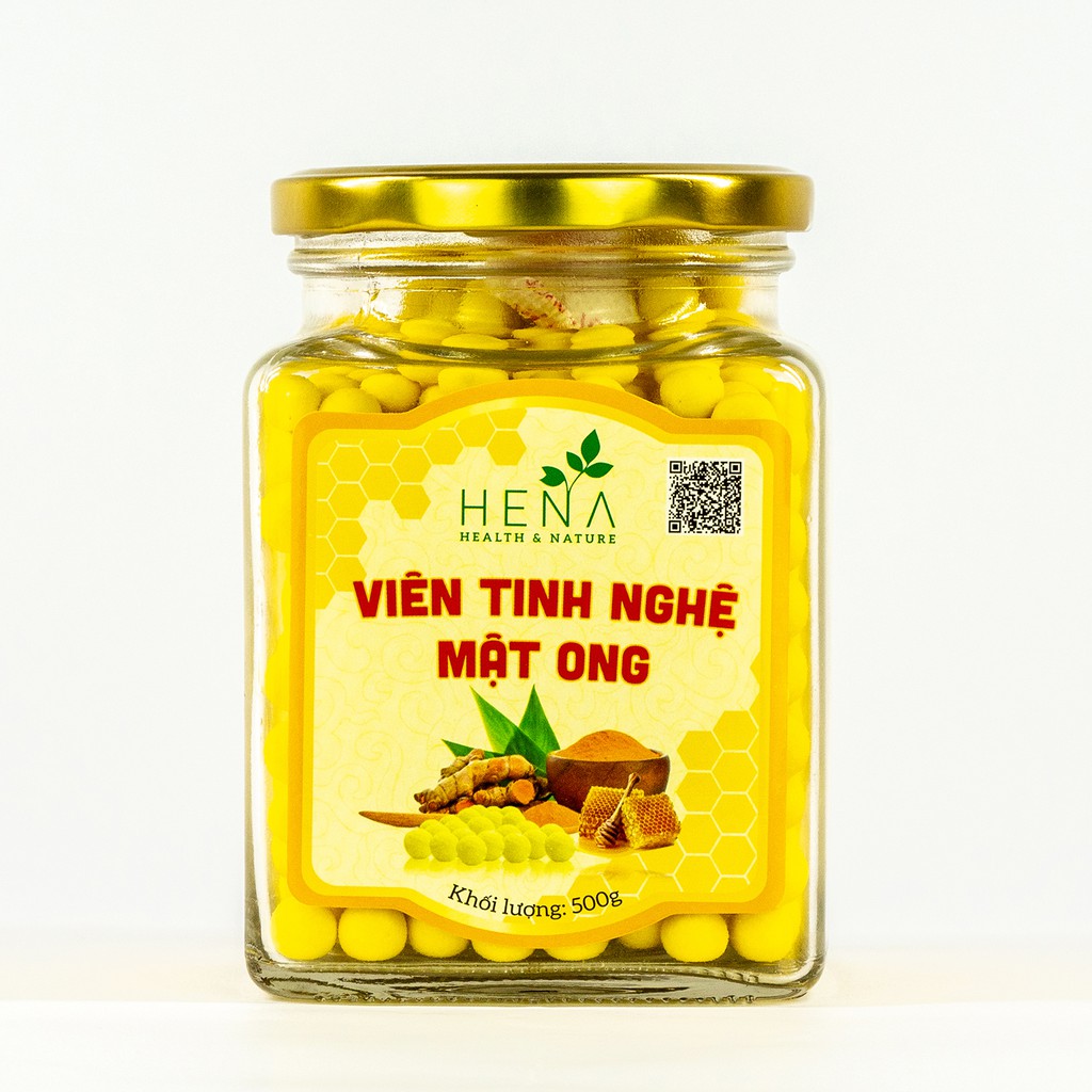 Nghệ Viên Mật Ong , Viên Nghệ Mật Ong HENA Cao Cấp , Viên Tinh Bột Nghệ. Tinh bột nghệ, mầm đậu nành [Bạn xem cùng shop]