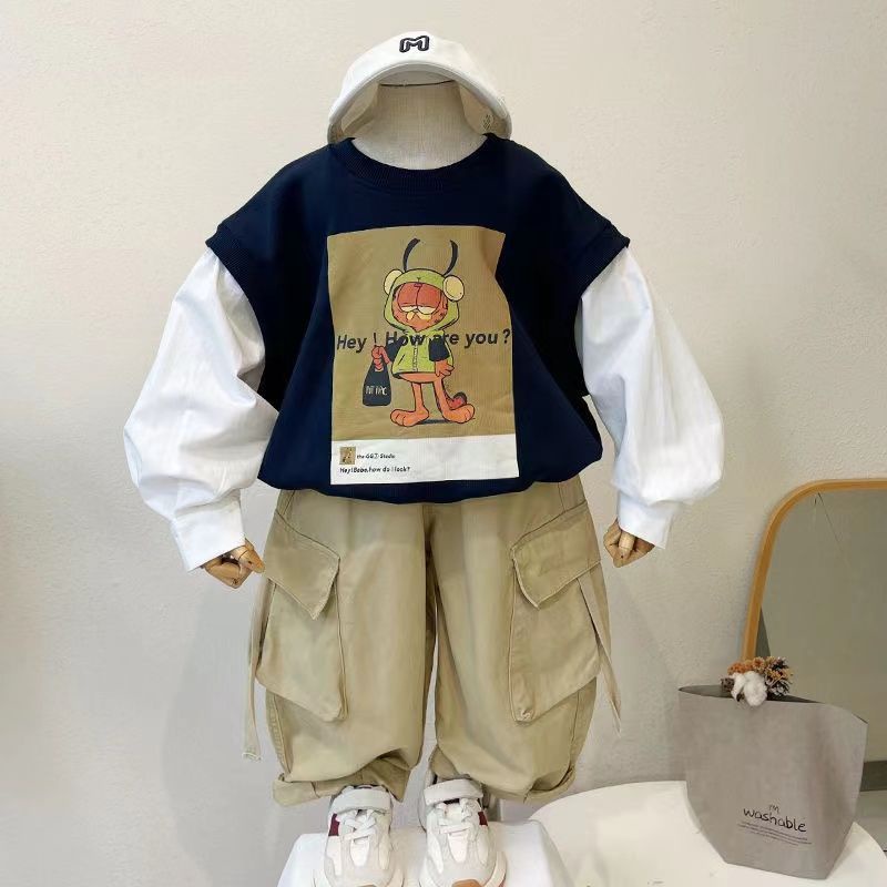 Bộ Đồ Thời Trang Mùa Thu 2022 Phong Cách Hàn Quốc Mới Cho Bé Trai
