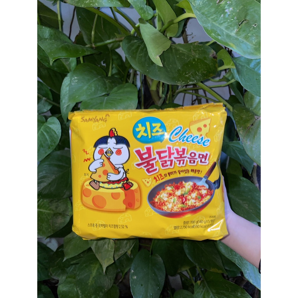 Mì Khô Gà Cay SamYang Vị Phô Mai Hàn Quốc Hot Cheese Chicken Ramen (Túi 5 gói-vàng) | WebRaoVat - webraovat.net.vn