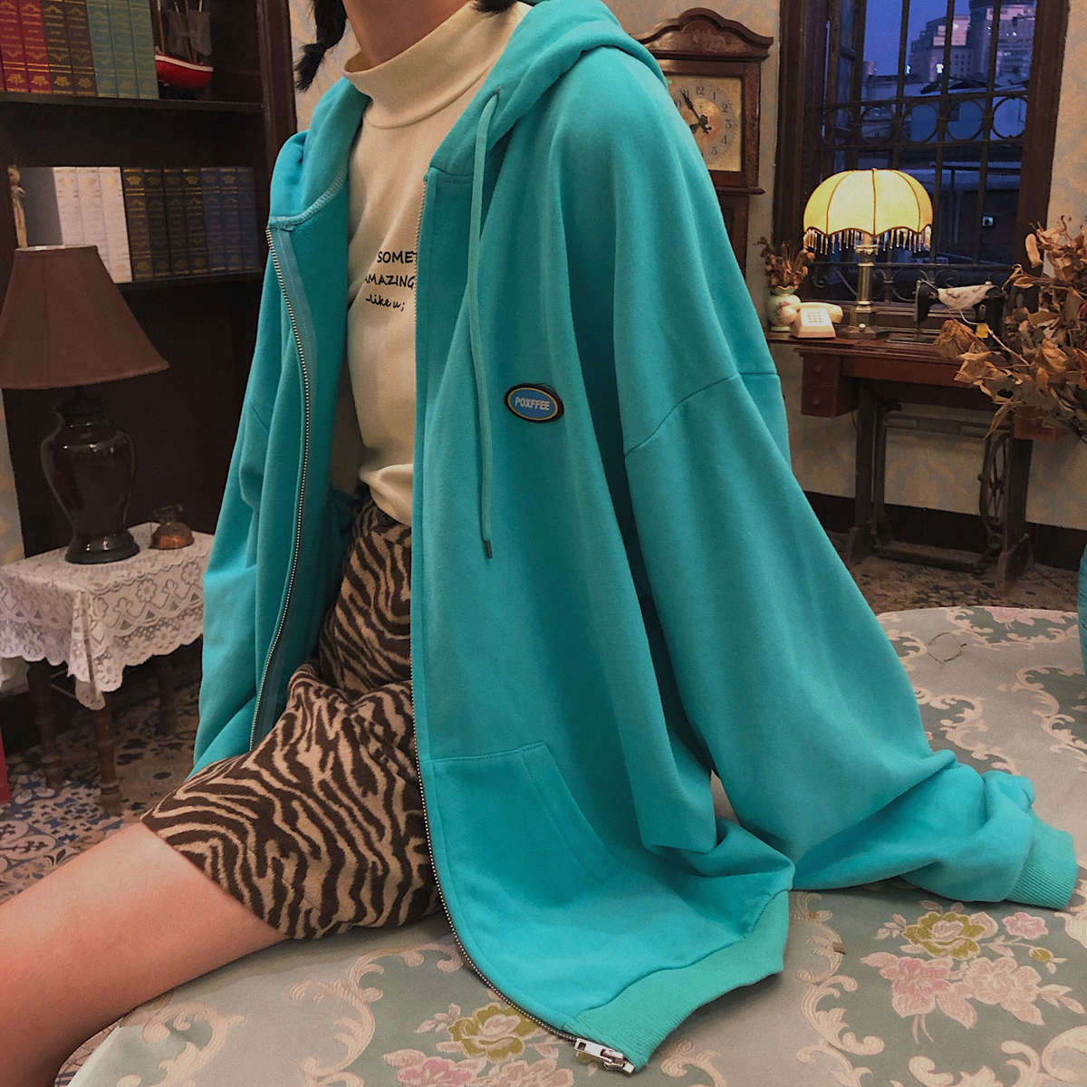 Áo Nỉ Nữ Dài Tay Cổ Tròn Thời Trang Hàn | BigBuy360 - bigbuy360.vn