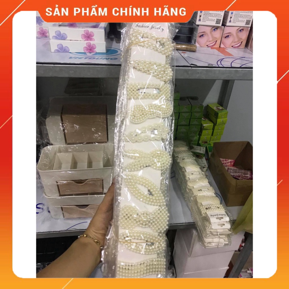 Vỉ Kẹp tóc hạt châu nhân tạo