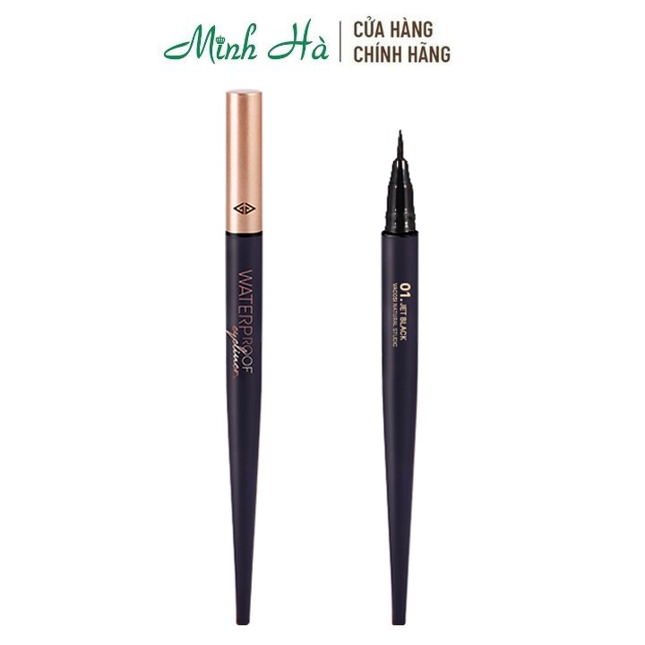 Bút dạ kẻ mắt nước siêu lì Vacosi Natural Studio Waterproof Eyeliner