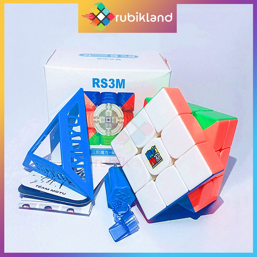 Rubik 3x3 RS3M 2020 MF3RS3 M Có Nam Châm Rubic 3 Tầng Stickerless 3x3x3 Đồ Chơi Trí Tuệ Trẻ Em