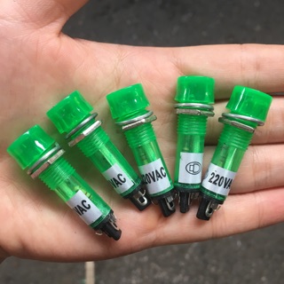10 bóng đèn báo 220v màu xanh