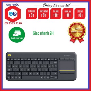 Bàn phím tích hợp chuột cảm ứng Logitech Wireless Touch Keyboard K400 plus - Hàng Chính Hãng