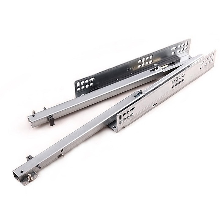 Ray Trượt Giảm Chấn Kiểu 1 - Ray Trượt Giảm Chấn Kiểu 1 dưới lực cản chậm của piston dầu sẽ làm ngăn kéo đóng từ từ