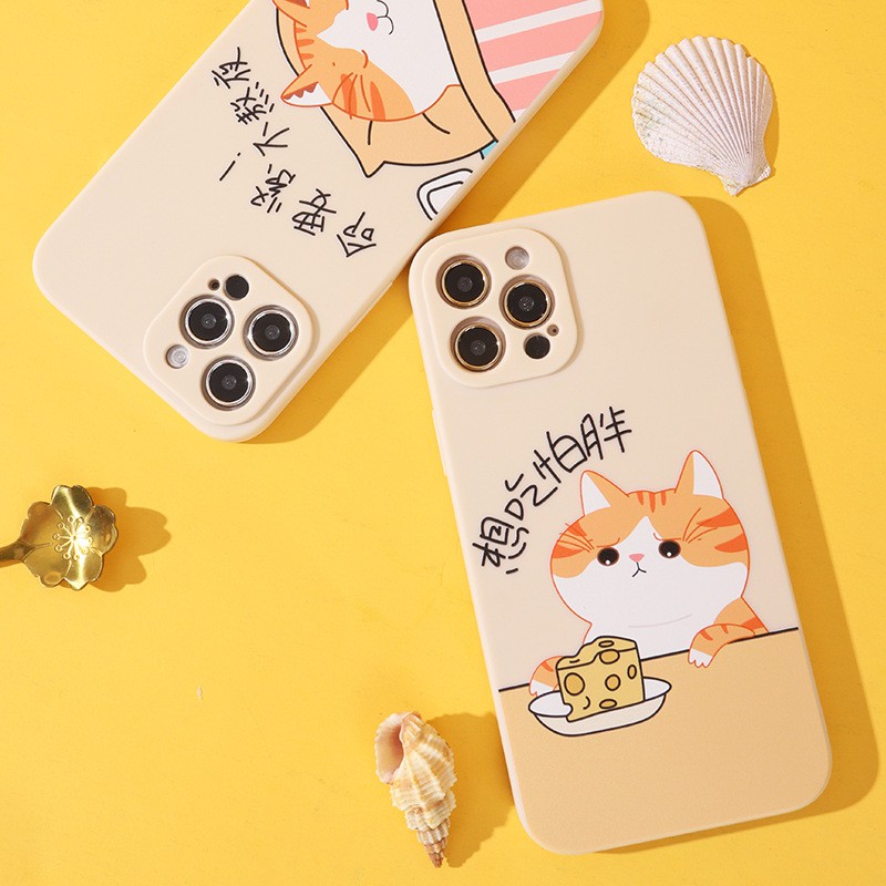 Ốp Lưng TPU  In Hình Mèo KuTe Ôm Viền Máy Cho Iphone 12 Pro Max Đến 7Plus-ZUMI STORE