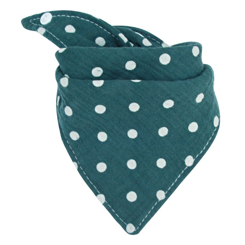 Yếm Ăn Cotton Mềm Mại Thấm Hút Tốt Họa Tiết Chấm Bi Xinh Xắn
