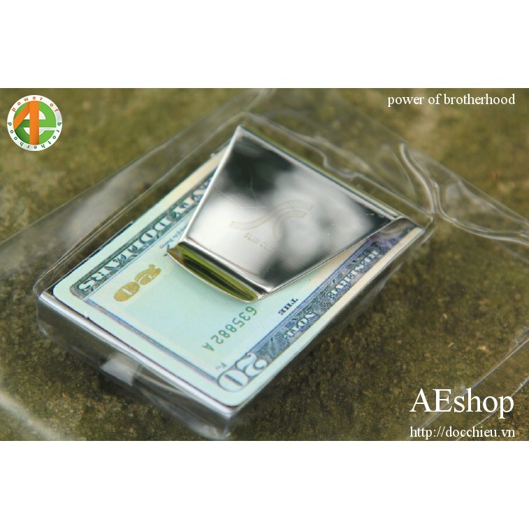 Kẹp tiền inox slim clip cho người đi du lịch