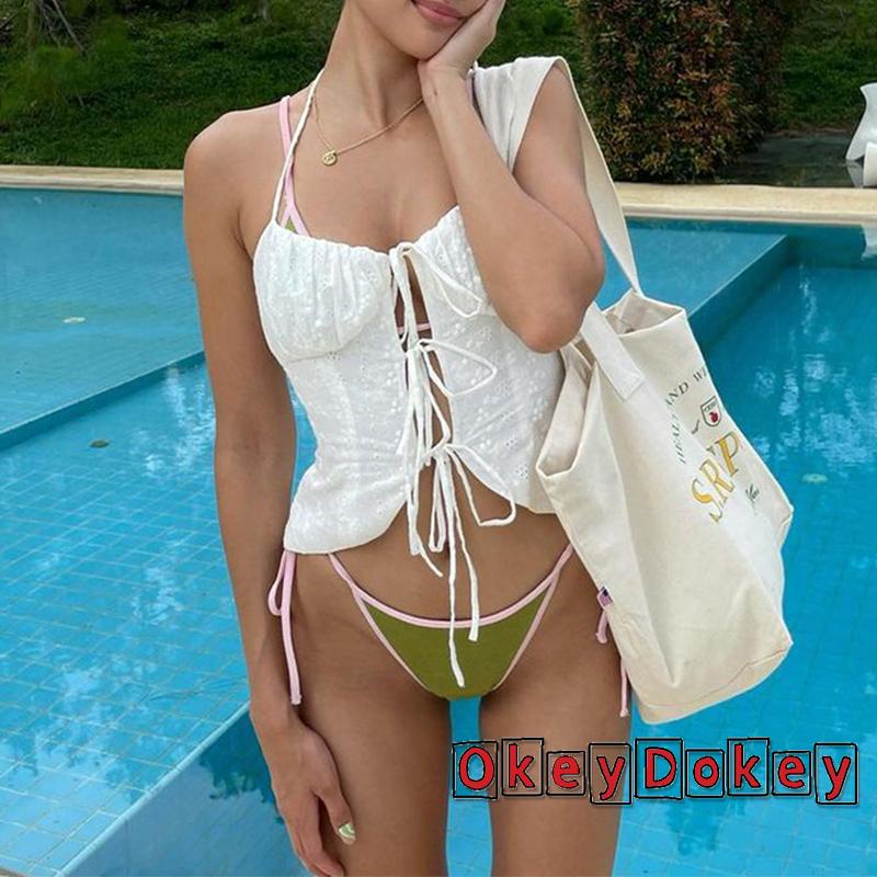 Áo Crop Top Hai Dây Màu Trơn Không Tay Hở Lưng Dành Cho Nữ | BigBuy360 - bigbuy360.vn