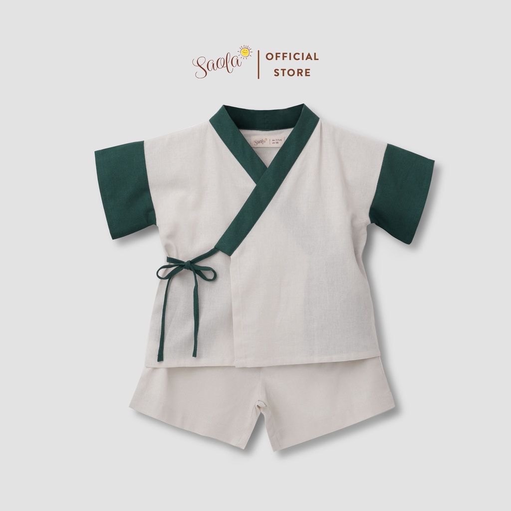 Bộ Áo Quần Linen Thoáng Mát Cho Bé Trai / Bé Gái - JINBEI SET - SEL003 - SAOLA KIDS CLOTHING
